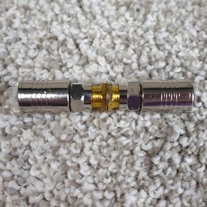 Coaxial‎ Cable Coupler F-Type Barrel Connector Adapter Silver Brass 2 Inch